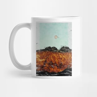 Moon Over Mountain Range. For Moon Lovers. Bright Moon Collection Mug